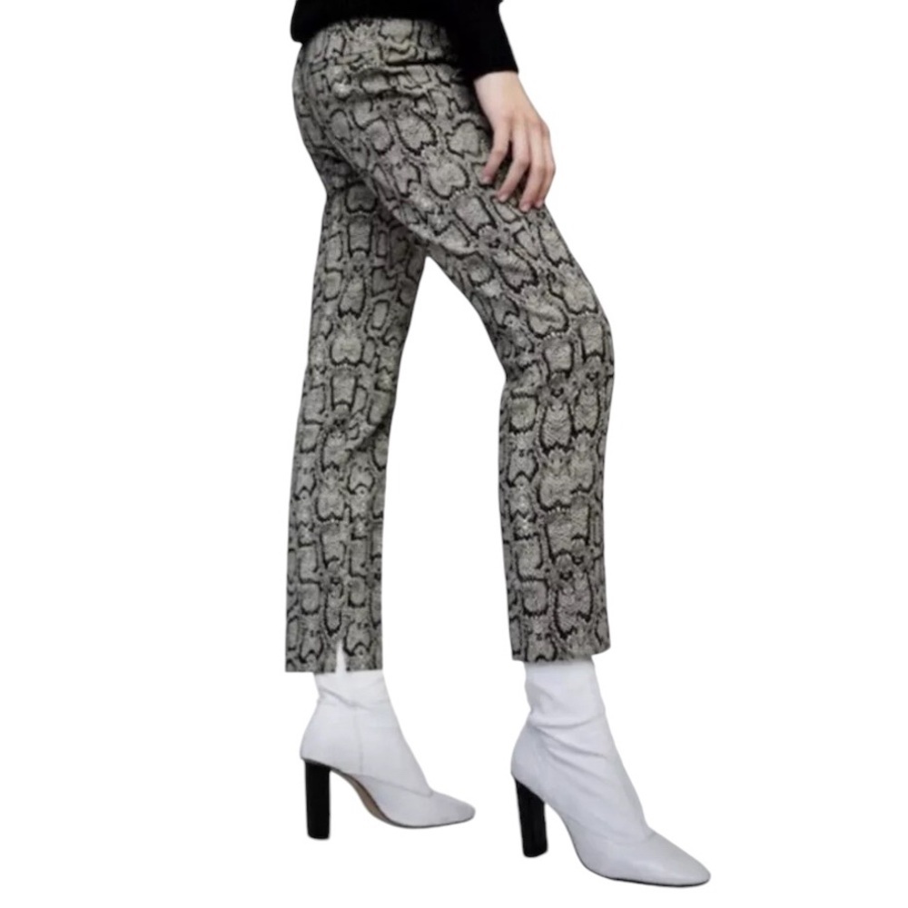 Zara Black and White Snakeskin Print Pants. Excellent Condition. Size 8